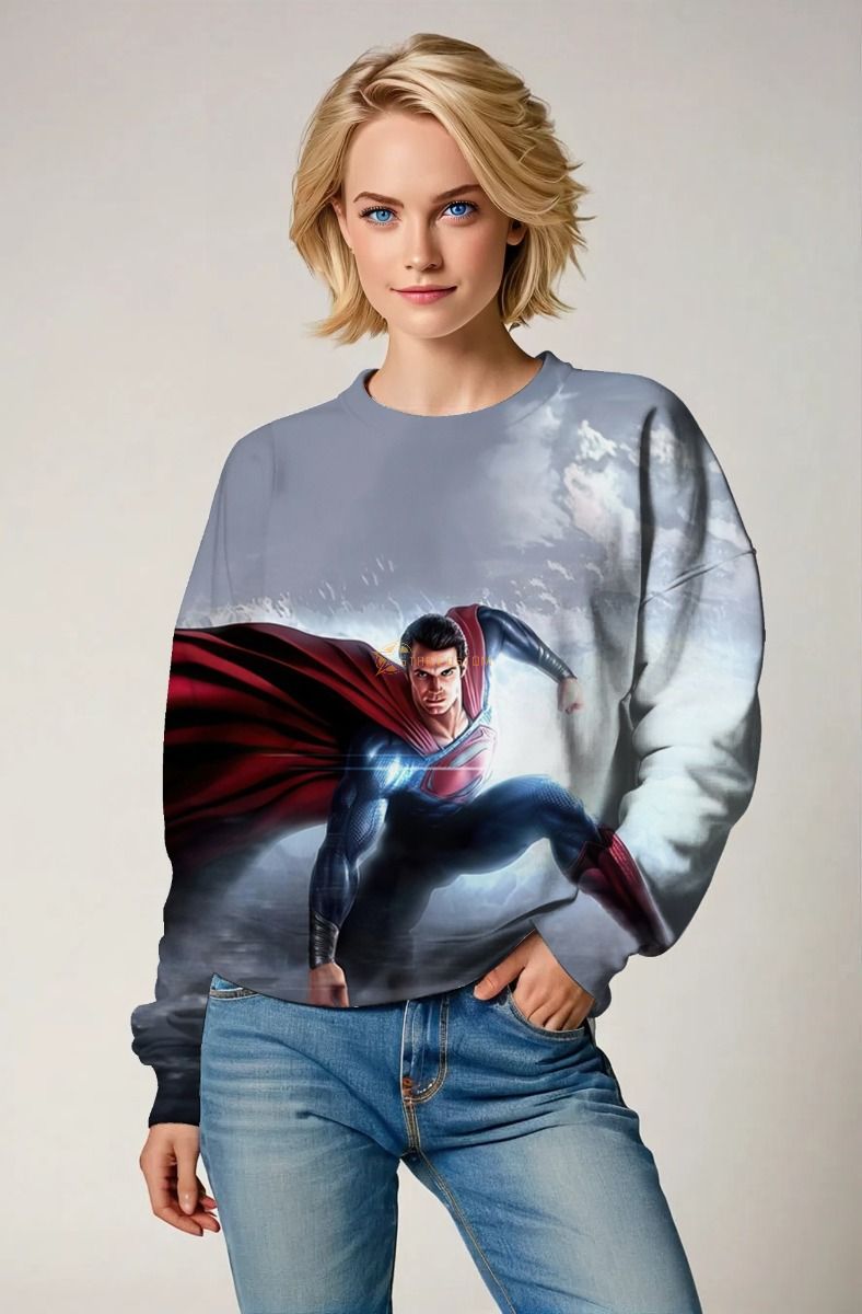 Flight of Steel – Grey Superman Sweatshirt