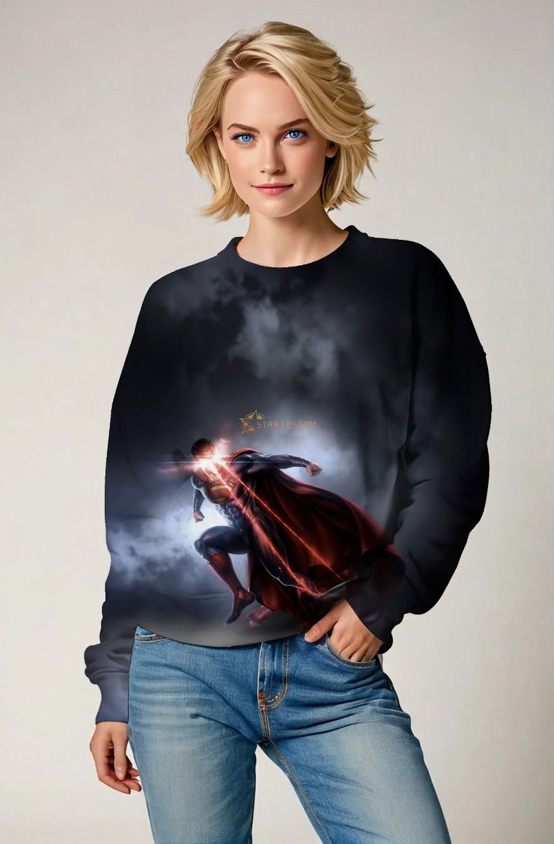 Last Light Crewneck – Superman Heat Vision Fury Sweatshirt