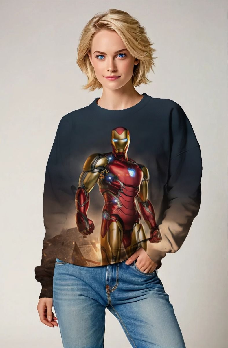 Stark Legacy Crewneck – Hero’s Resolve Gold & Red Sweatshirt