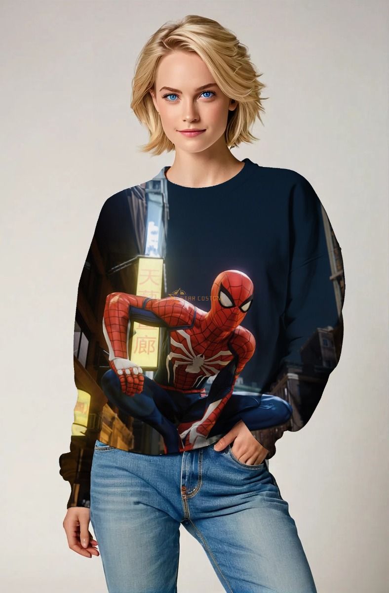 City Watch Spider Sweatshirt – Web Guardian in the Alley
