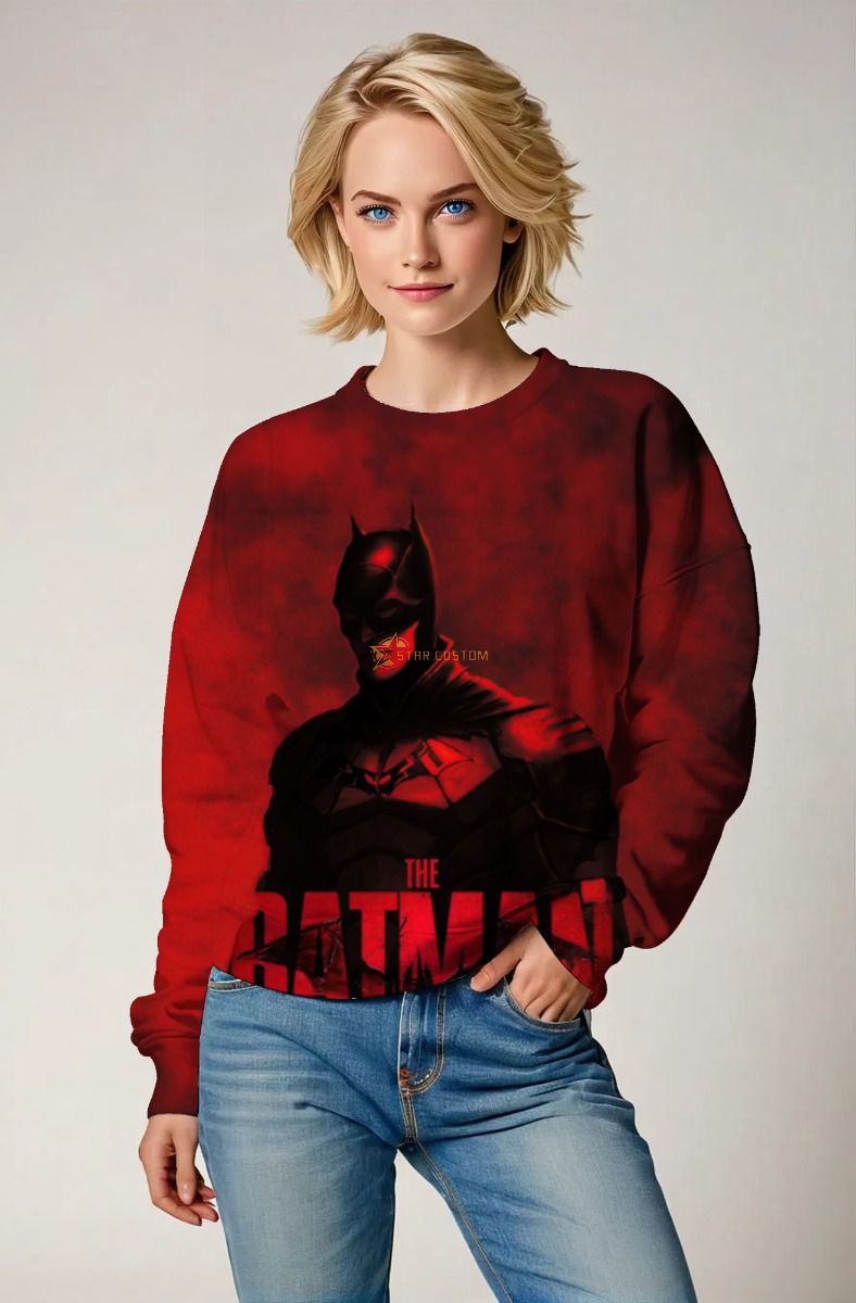 The Batman Crimson Pulse Sweatshirt – Vigilante’s Echo