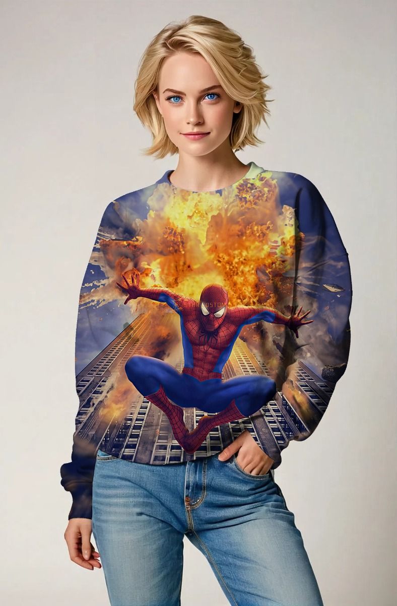 Skyburst Spider Sweatshirt – Velocity in Flames