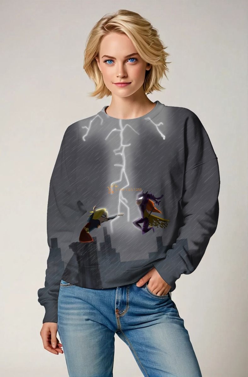 Chibi Clash Sweatshirt – Super vs. Bat