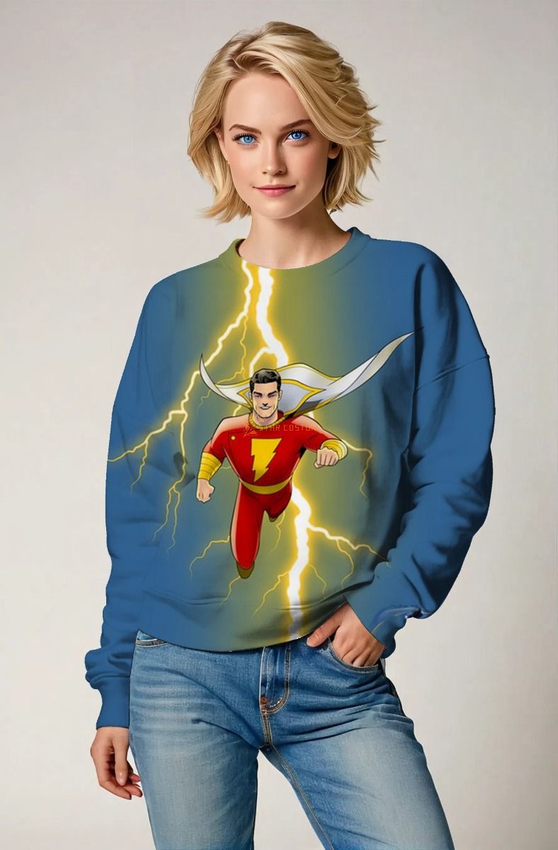 Thunder Punch Sweatshirt – Classic Shazam Power