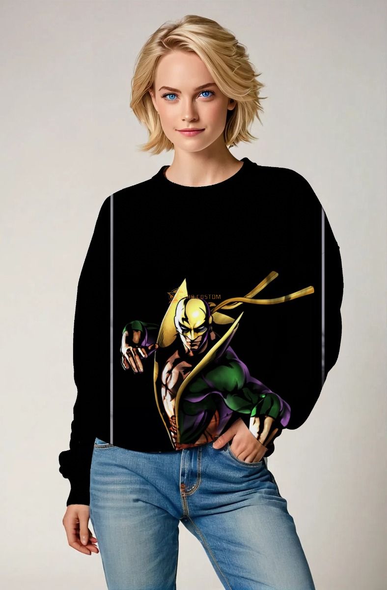 Bruce Banner Graphic Crewneck Sweatshirt - Bold Green & Black Design