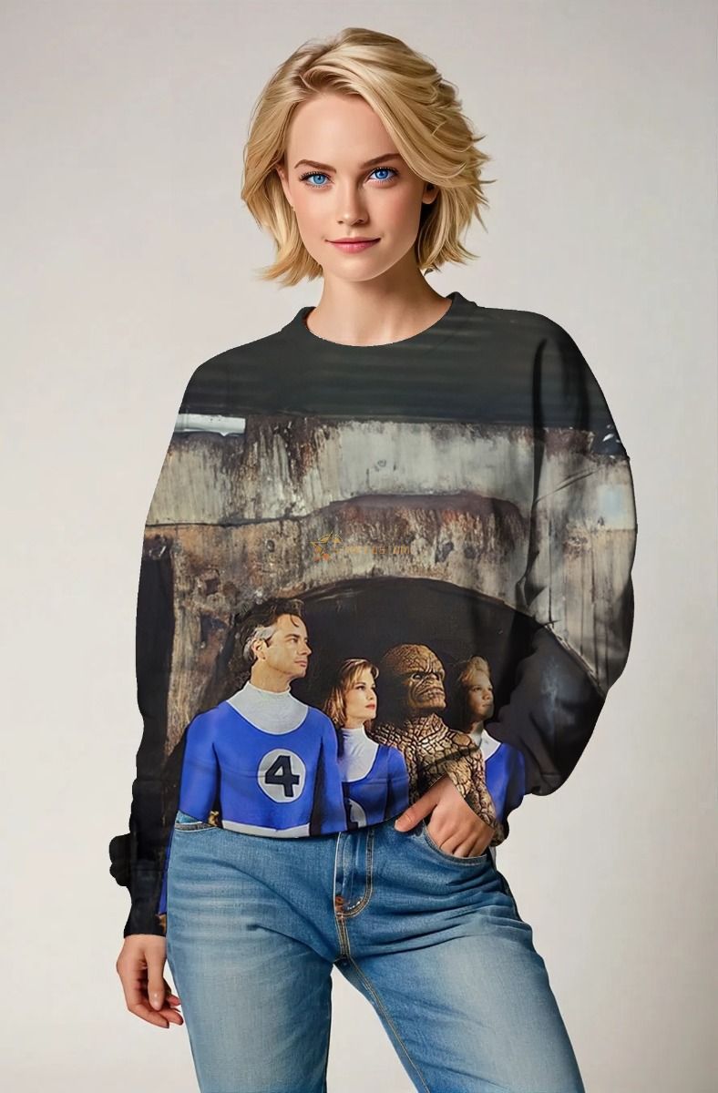 Navy Blue Fantastic Four (Reboot 2005) Crewneck Sweatshirt