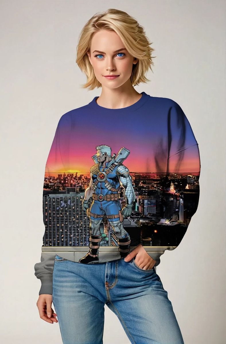 Blue & Gray Nathan Summers Crewneck Sweatshirt – Marvel Hero Edition