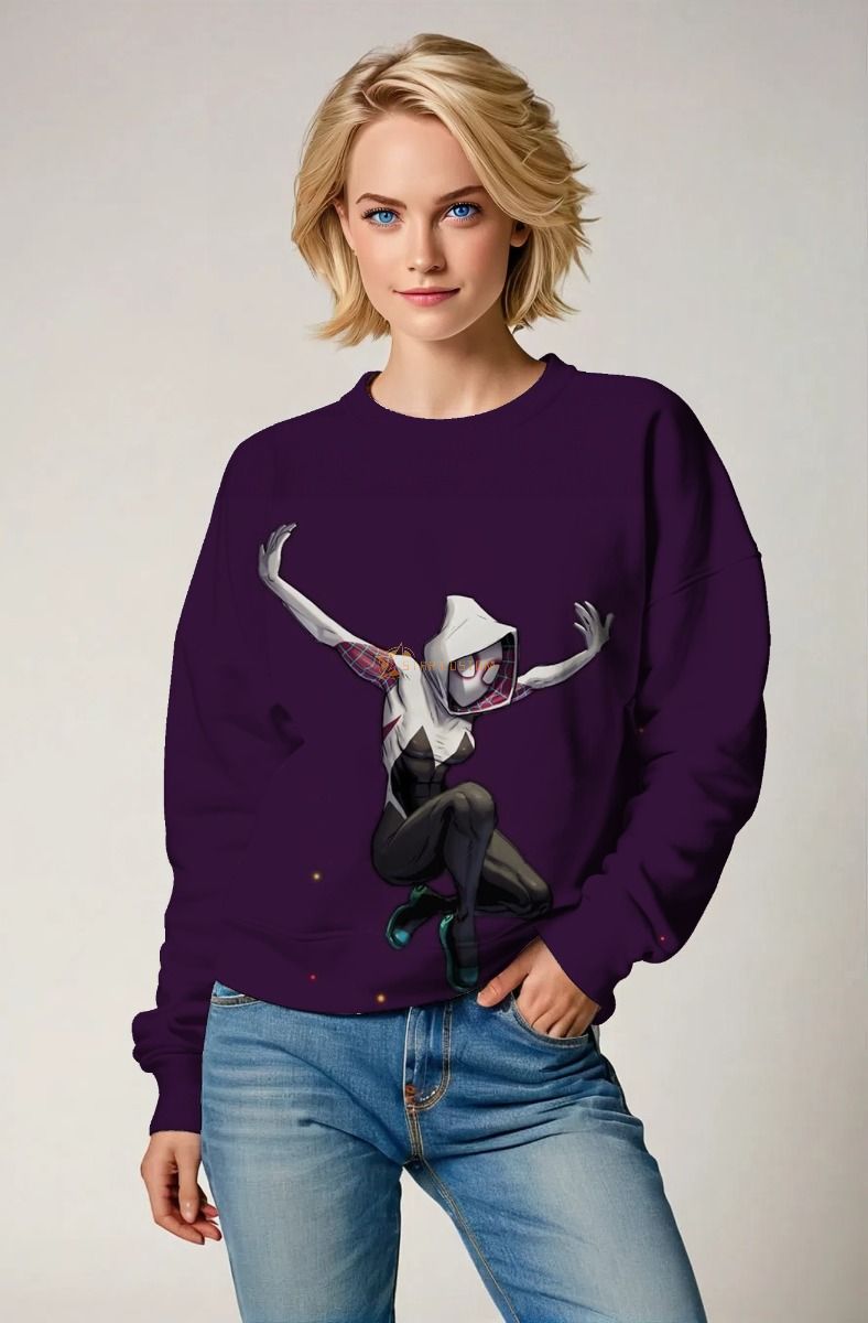 Spider-Woman Crewneck Sweatshirt - Purple Glow