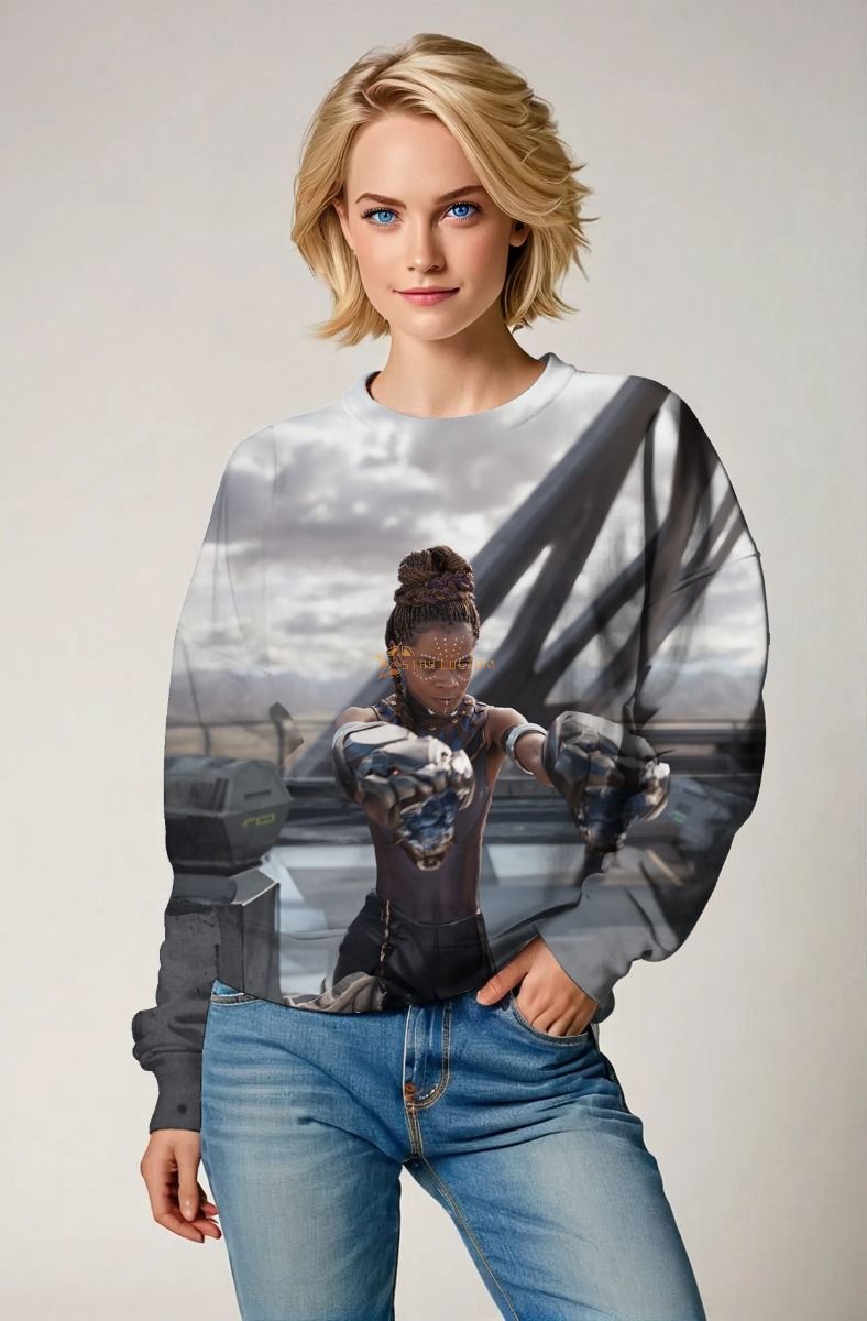 Black Panther Gray Crewneck Sweatshirt