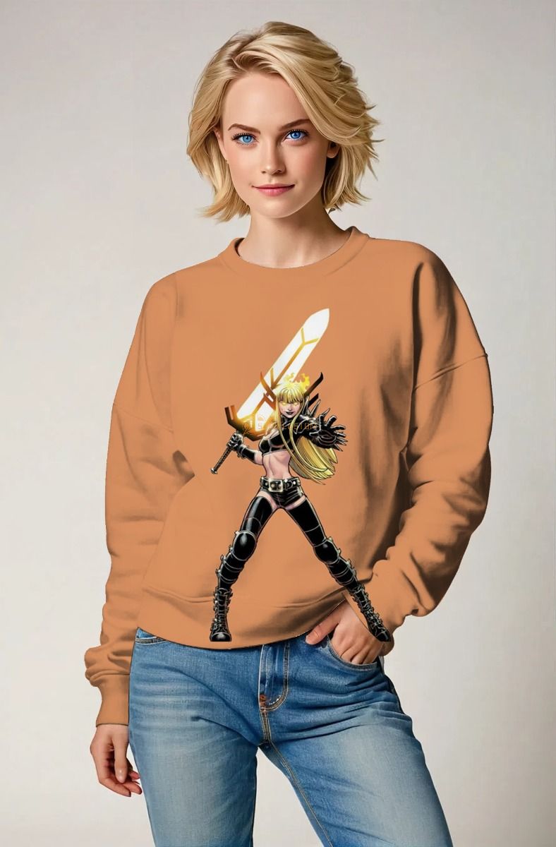 Illyana Rasputin / Magik Camel Brown Crewneck Sweatshirt