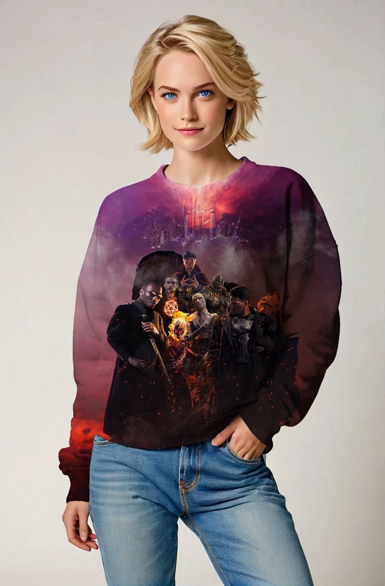 The Midnight Sons by Agt Design Sweatshirt captures the powerful essence of the supernatural heroes