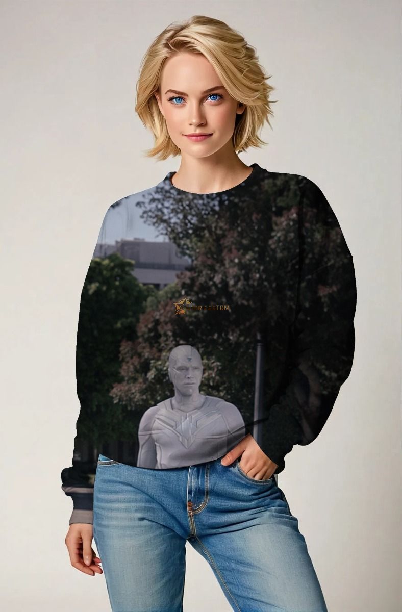 Stay sharp and stylish with the White Vision Sweatshirt