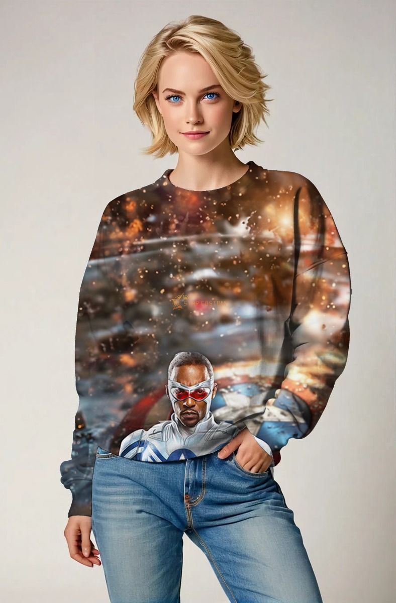 off your loyalty to the new Captain America with this Sam Wilson Sweatshirt