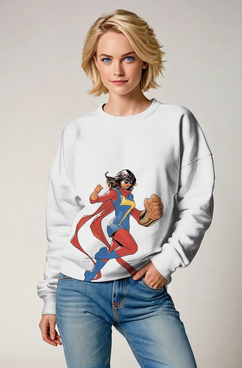 Kamala Khan / Ms. Marvel Sweatshirt – Iconic Strength and Style