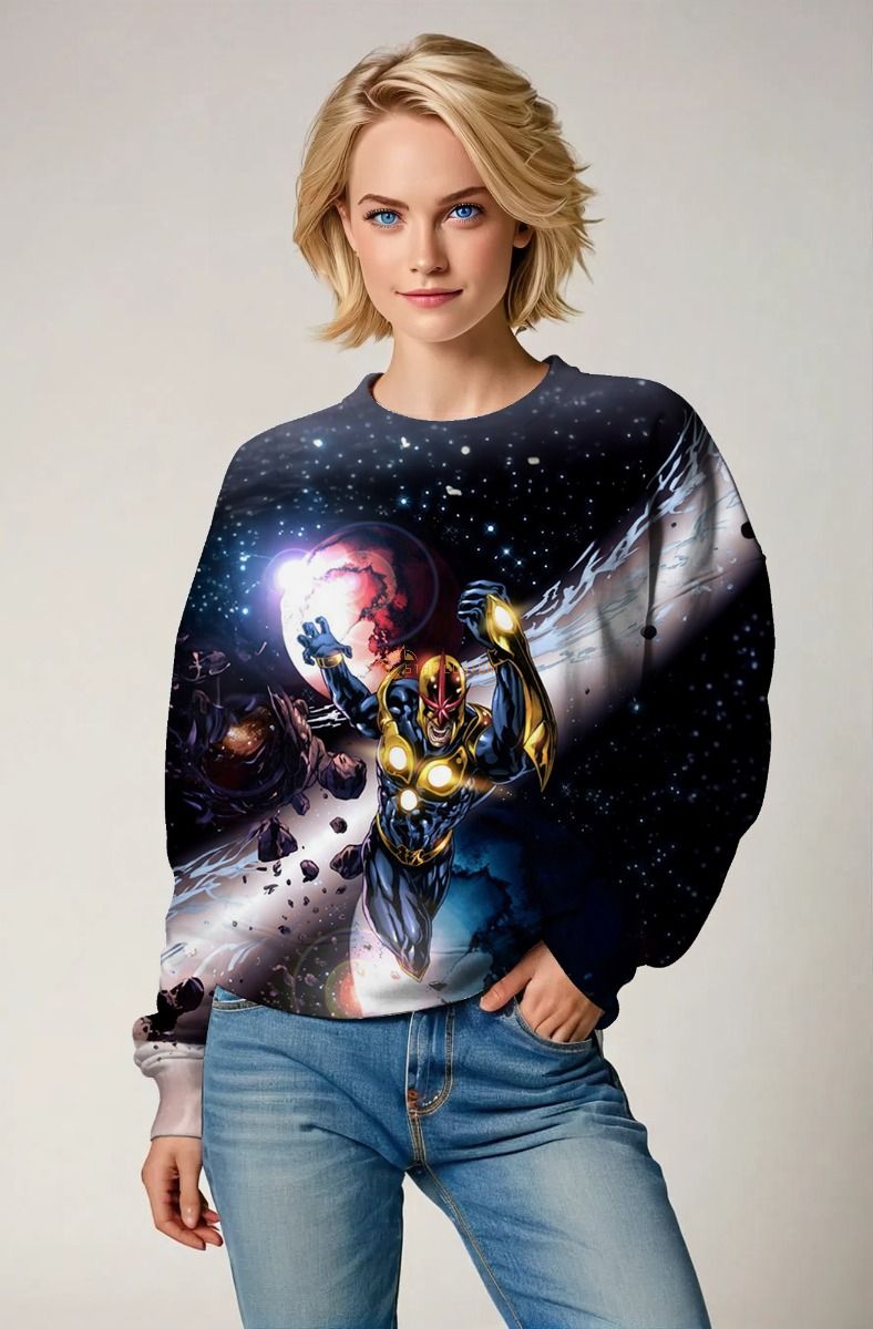Richard Rider Crewneck Sweatshirt – Nova soaring through space