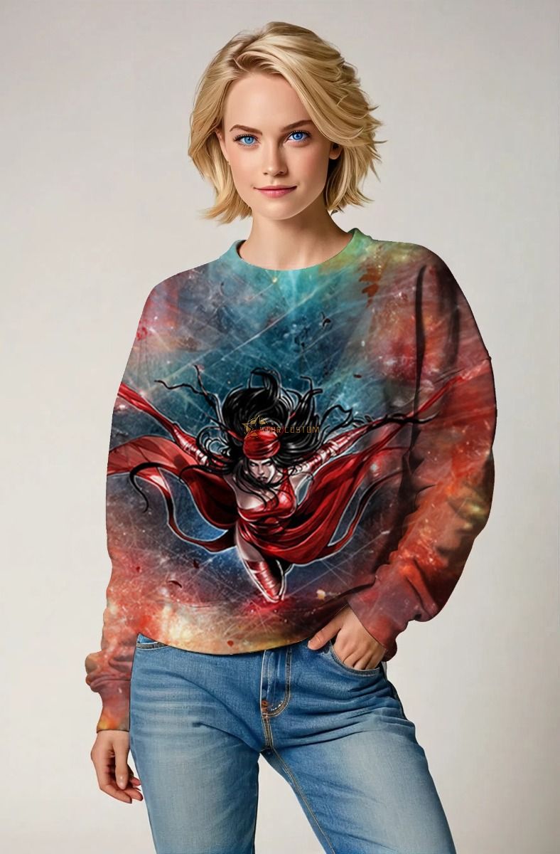 Elektra Natchios Sweatshirt - Fearless Assassin in Red