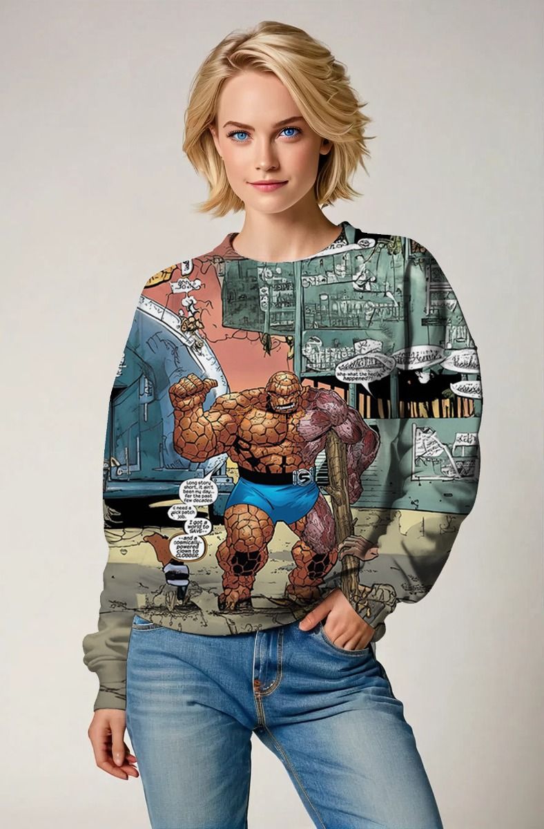 Ben Grimm / The Thing Sweatshirt - The Ever-Loyal Hero in Blue