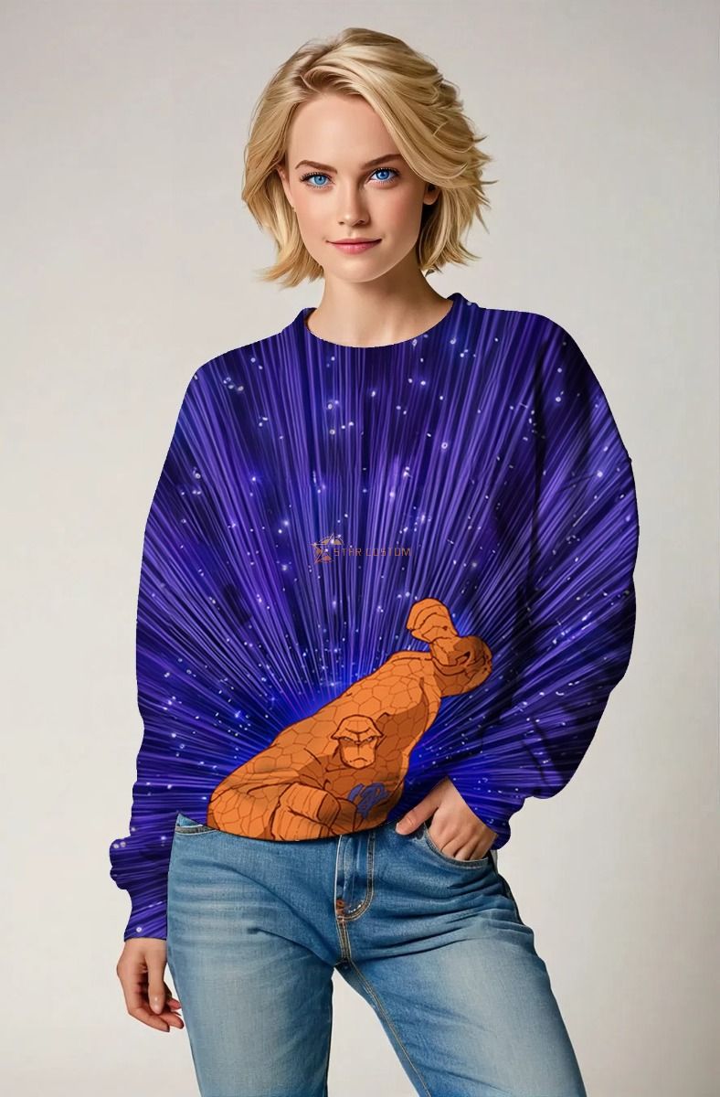 Ben Grimm / The Thing Sweatshirt - The Ever-Loyal Hero in Purple