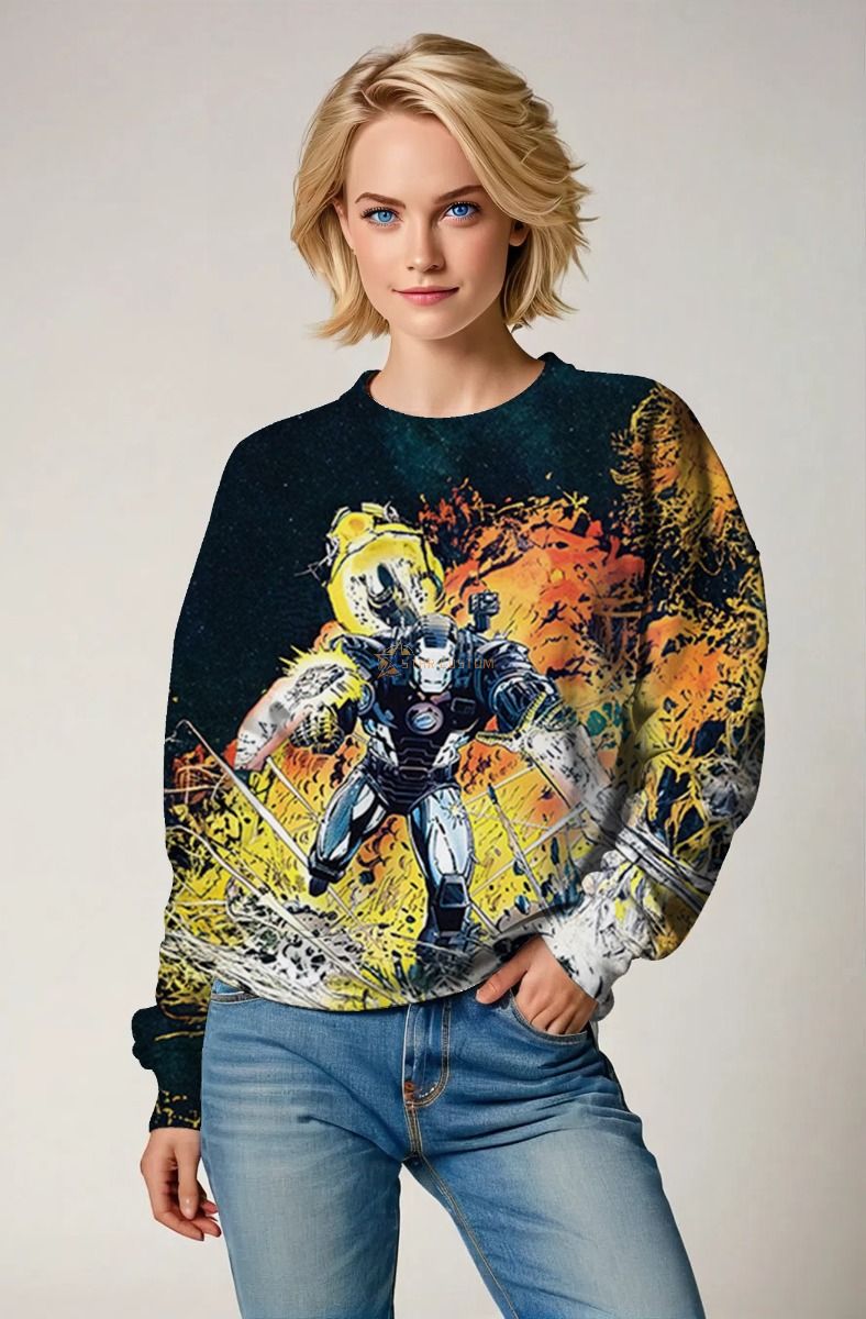 War Machine (James Rhodes) Sweatshirt - Armored Hero in 