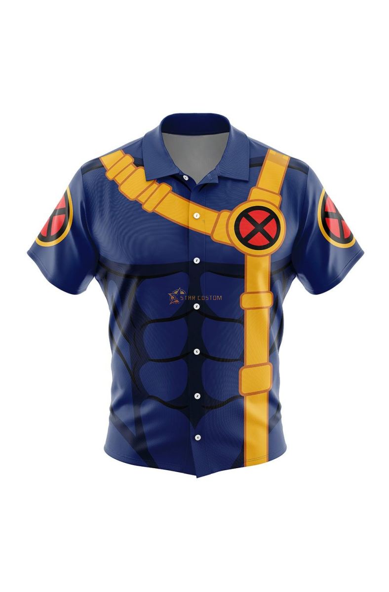 Cyclops Marvel Button Up Hawaiian Shirt