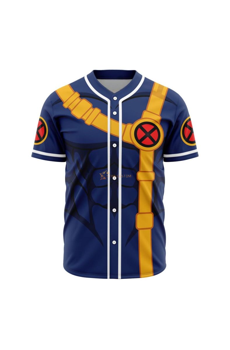 Cyclops X-Men Marvel Baseball Jersey