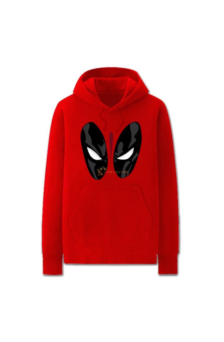 Cute Solid Color Deadpool Eye Cartoon Style Deadpool Hoodie Solid