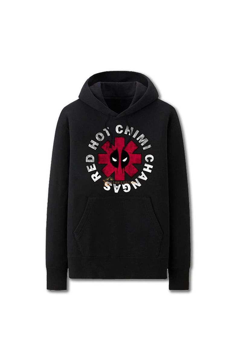Solid Color Super Hero Deadpool Icon Super Cool Deadpool Hoodie Solid