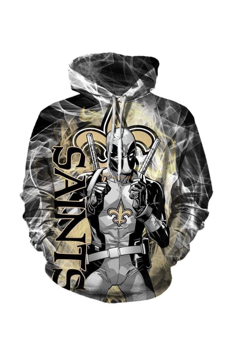 Pullover Black Deadpool New Orleans Sai Hoodie Black