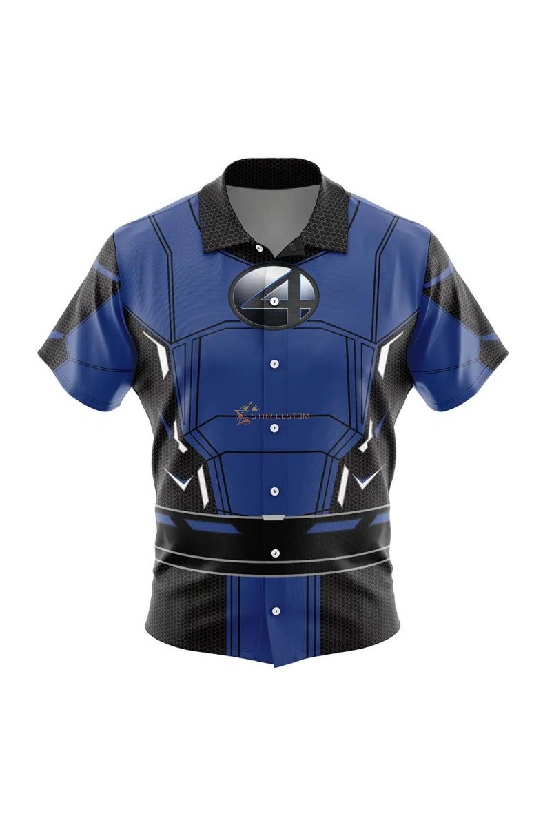 Fantastic Four Marvel Button Up Hawaiian Shirt
