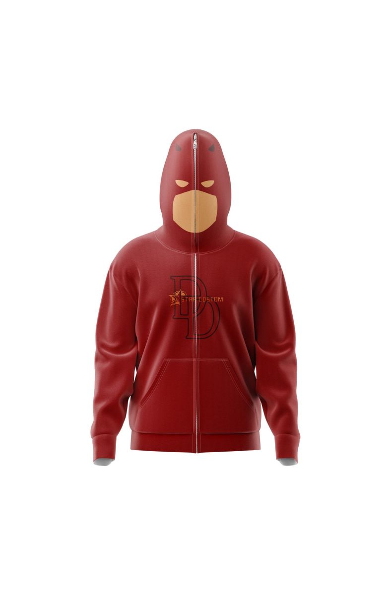 Daredevil Marvel Comics Full Face Zip Hoodie