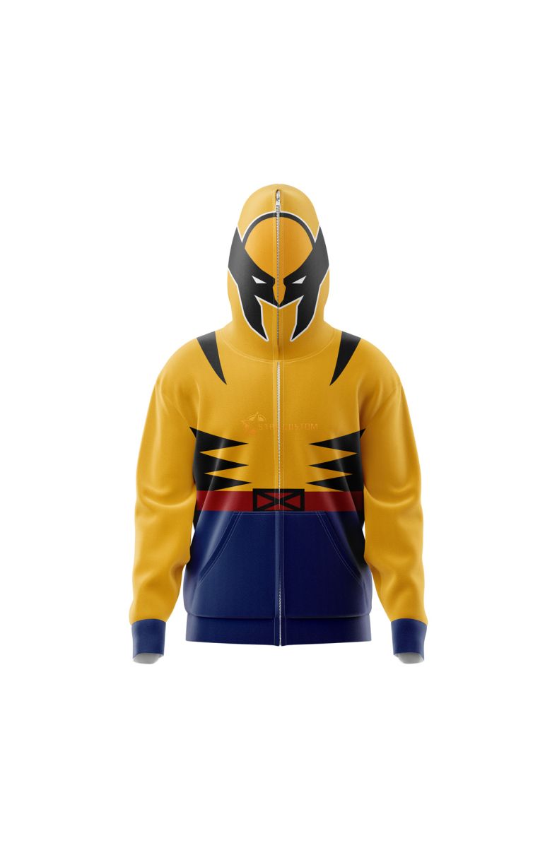 Wolverine Marvel Comics Full Face Zip Hoodie