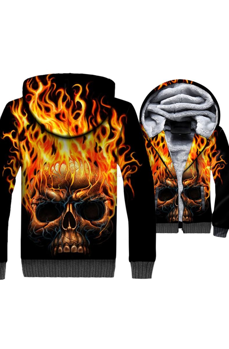 Ghost Rider Series Flame Hoodie Black
