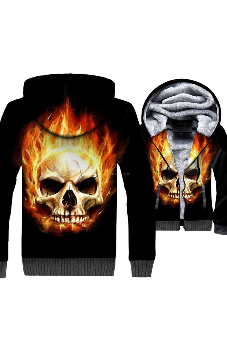 Ghost Rider Series Flame Hoodie Black Unisex