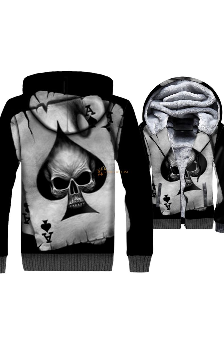 Ghost Rider Skull Series Hoodie Black White