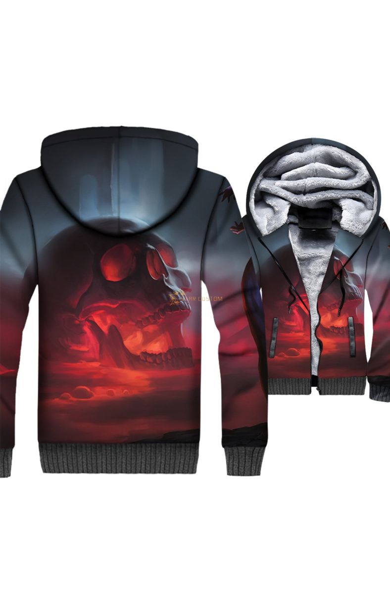 Ghost Rider Skull Series Hoodie Red