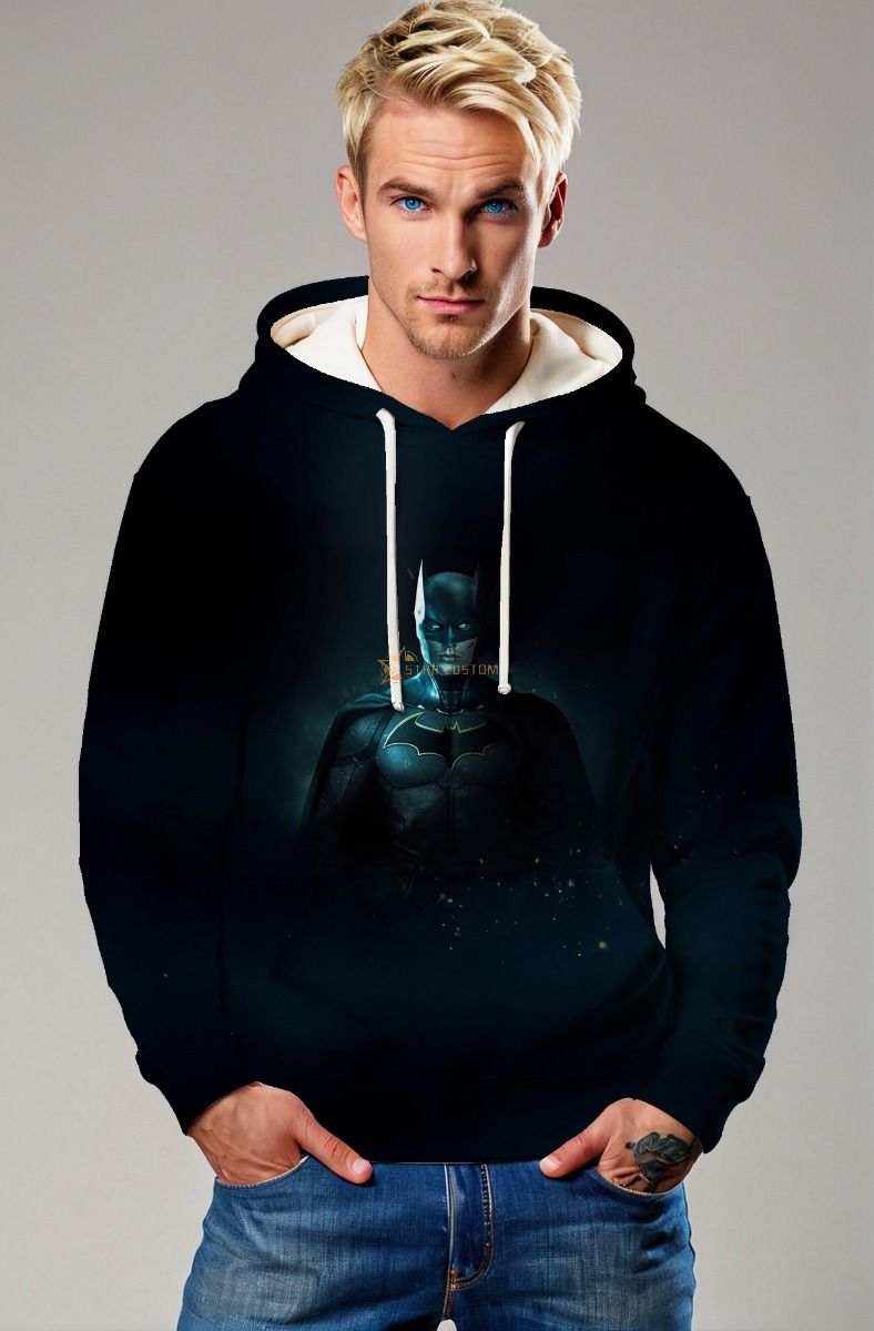 Black Batman Hero Pullover Hoodie