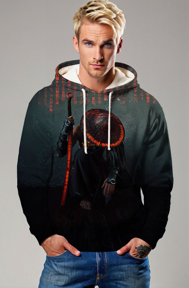 Dark Samurai Warrior Graphic Hoodie