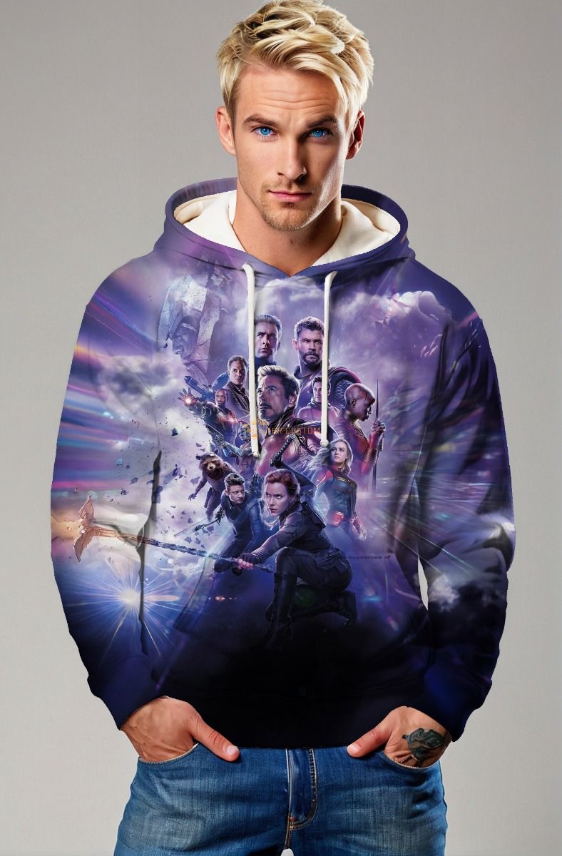 Purple Avengers Endgame Graphic Hoodie