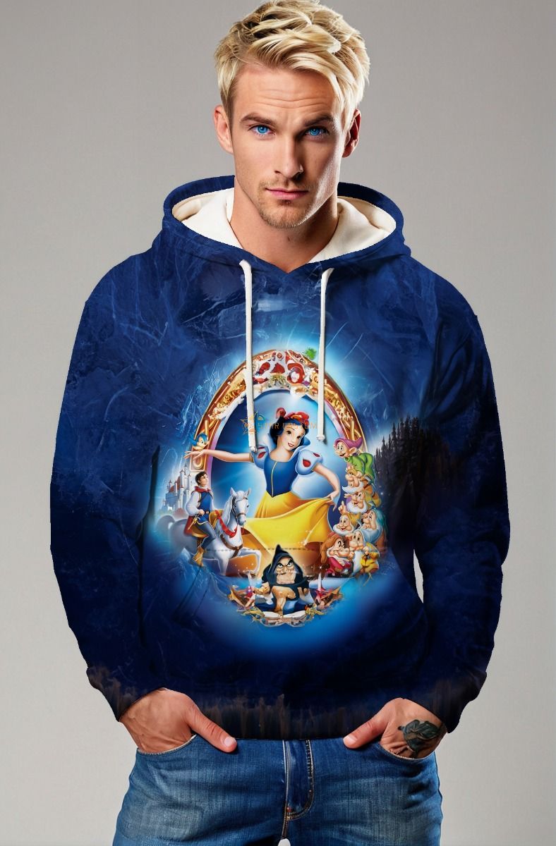  Dark Blue Snow White & Seven Dwarfs Hoodie