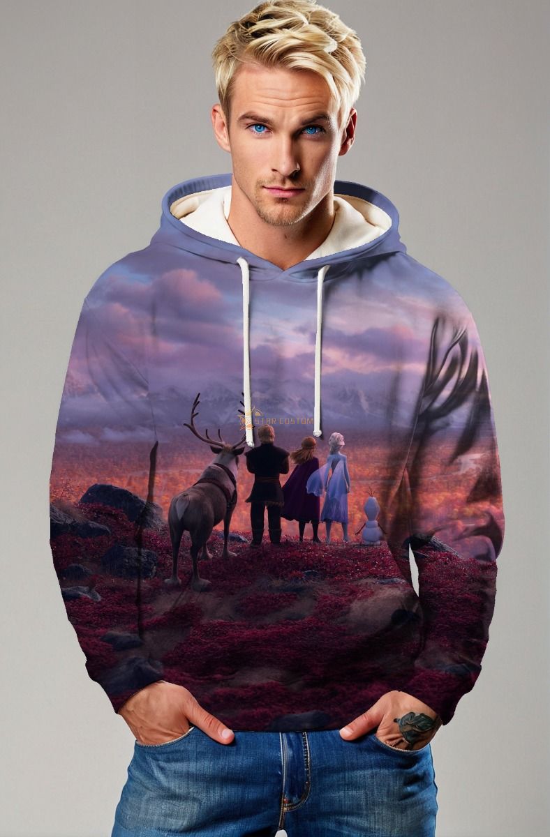 Purple Frozen Journey Graphic Hoodie 