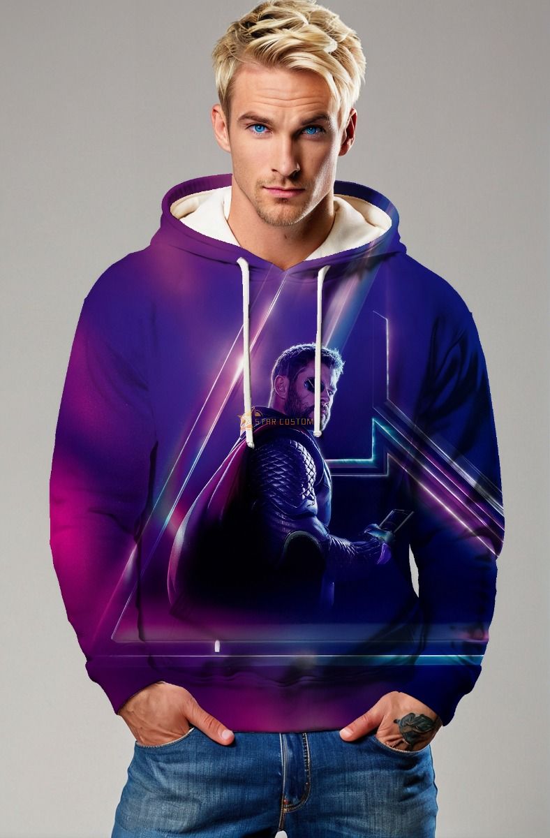 Purple Thor Avengers Pullover Hoodie