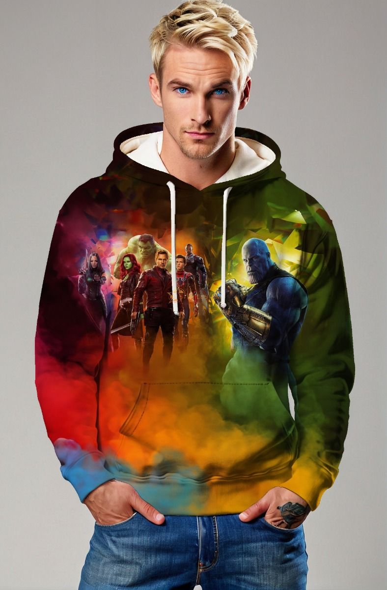 Multicolor Avengers Heroes Pullover Hoodie