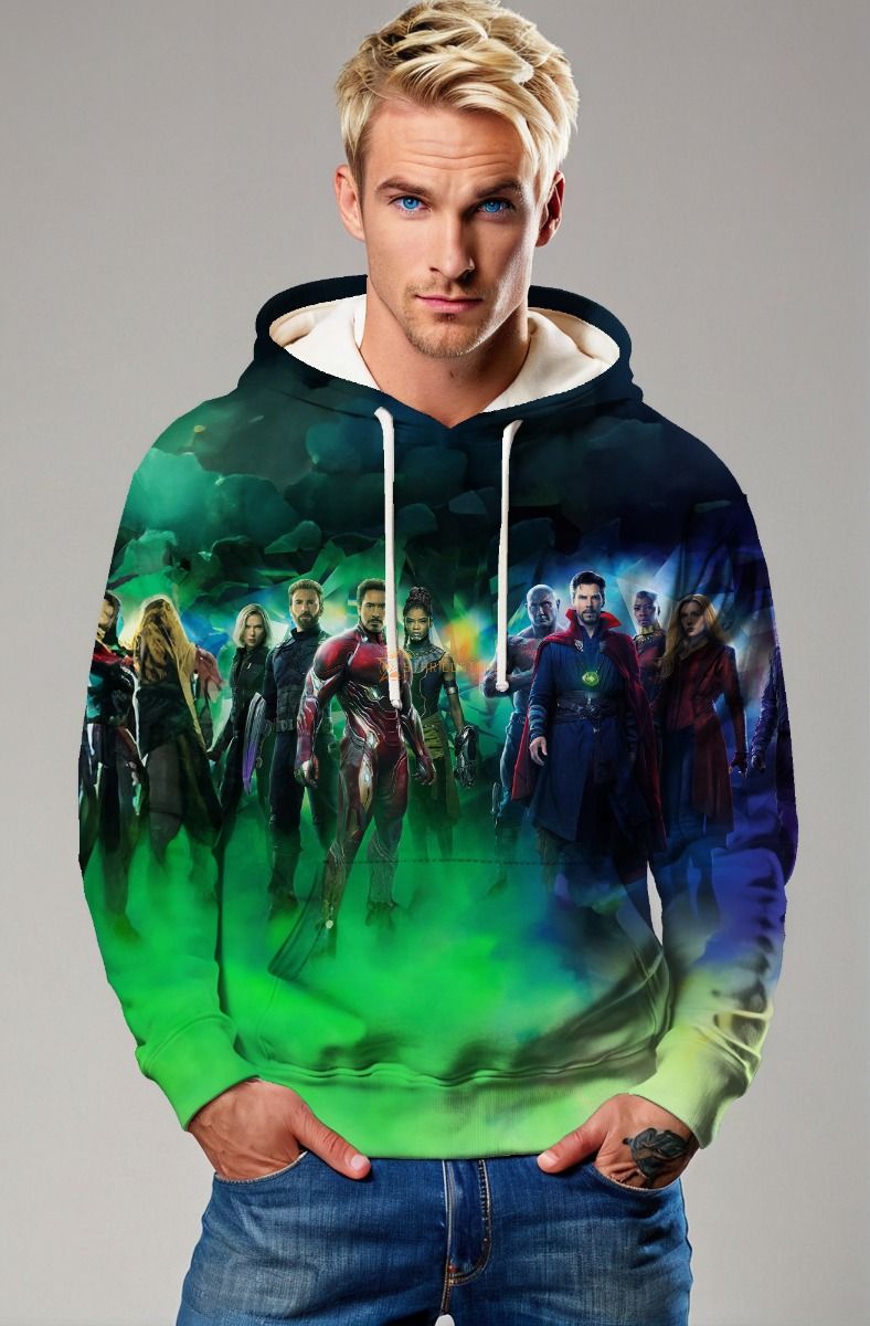 Green Avengers Team Pullover Hoodie