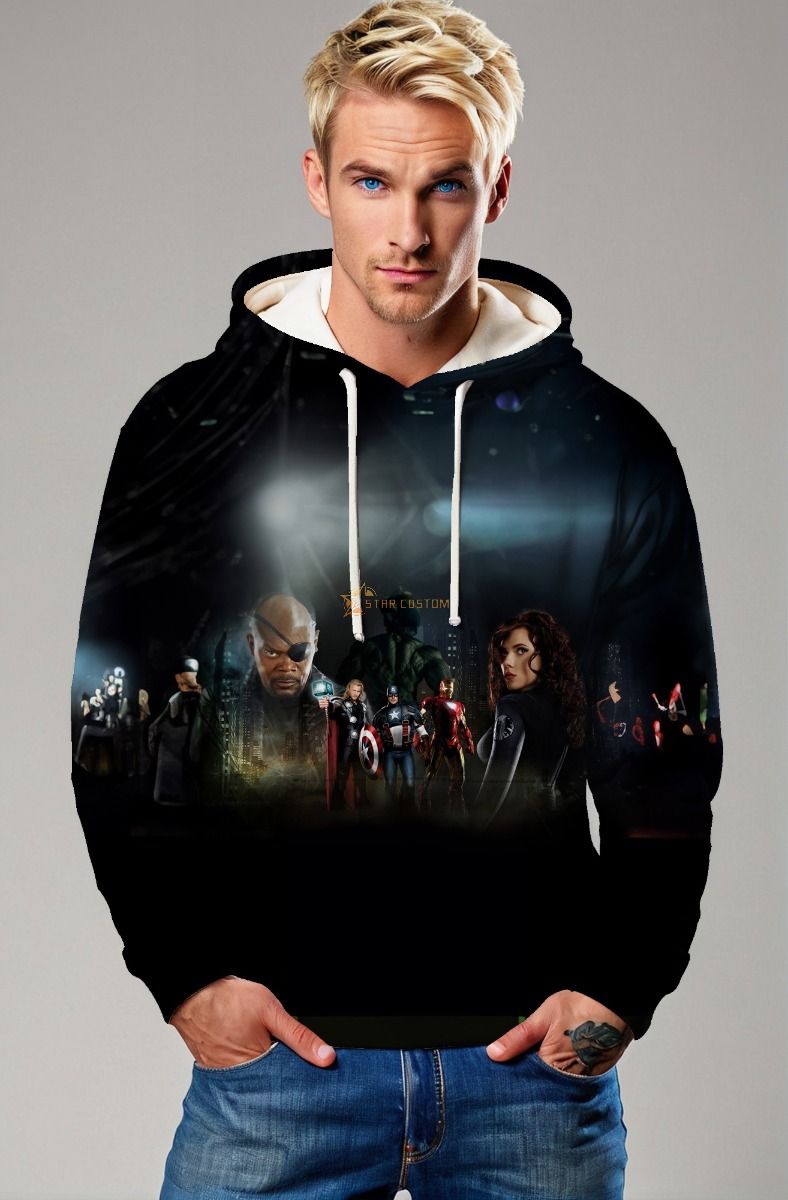 Black Avengers Hero Squad Hoodie