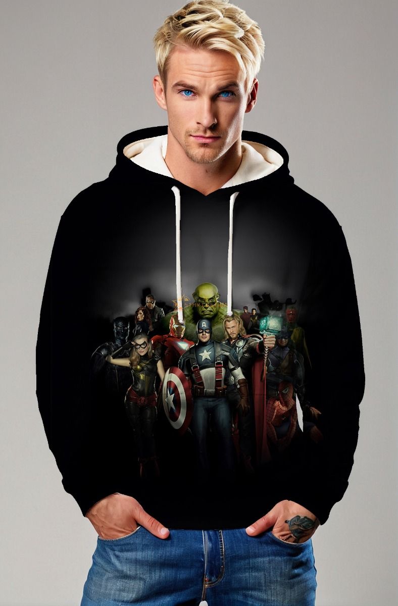 Black Avengers All‑Heroes Hoodie
