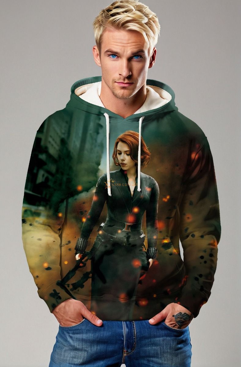 Dark Green Black Widow Hoodie
