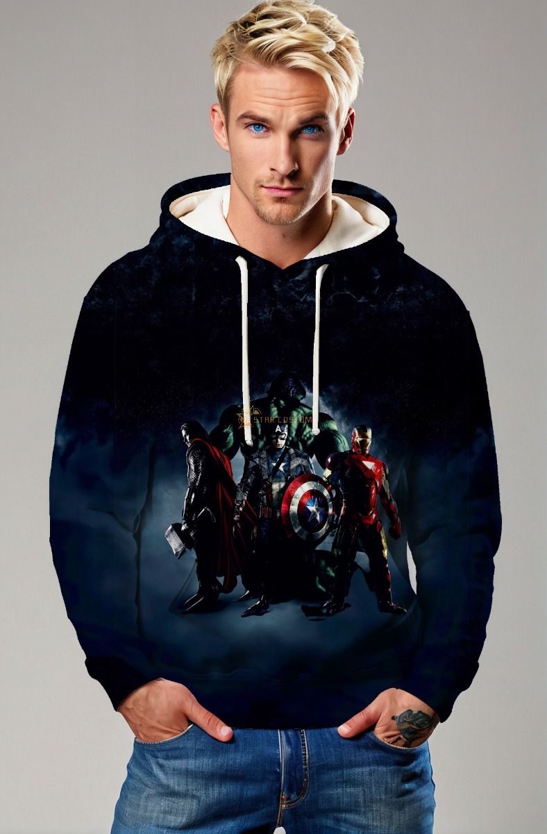 Dark Blue Avengers Hoodie