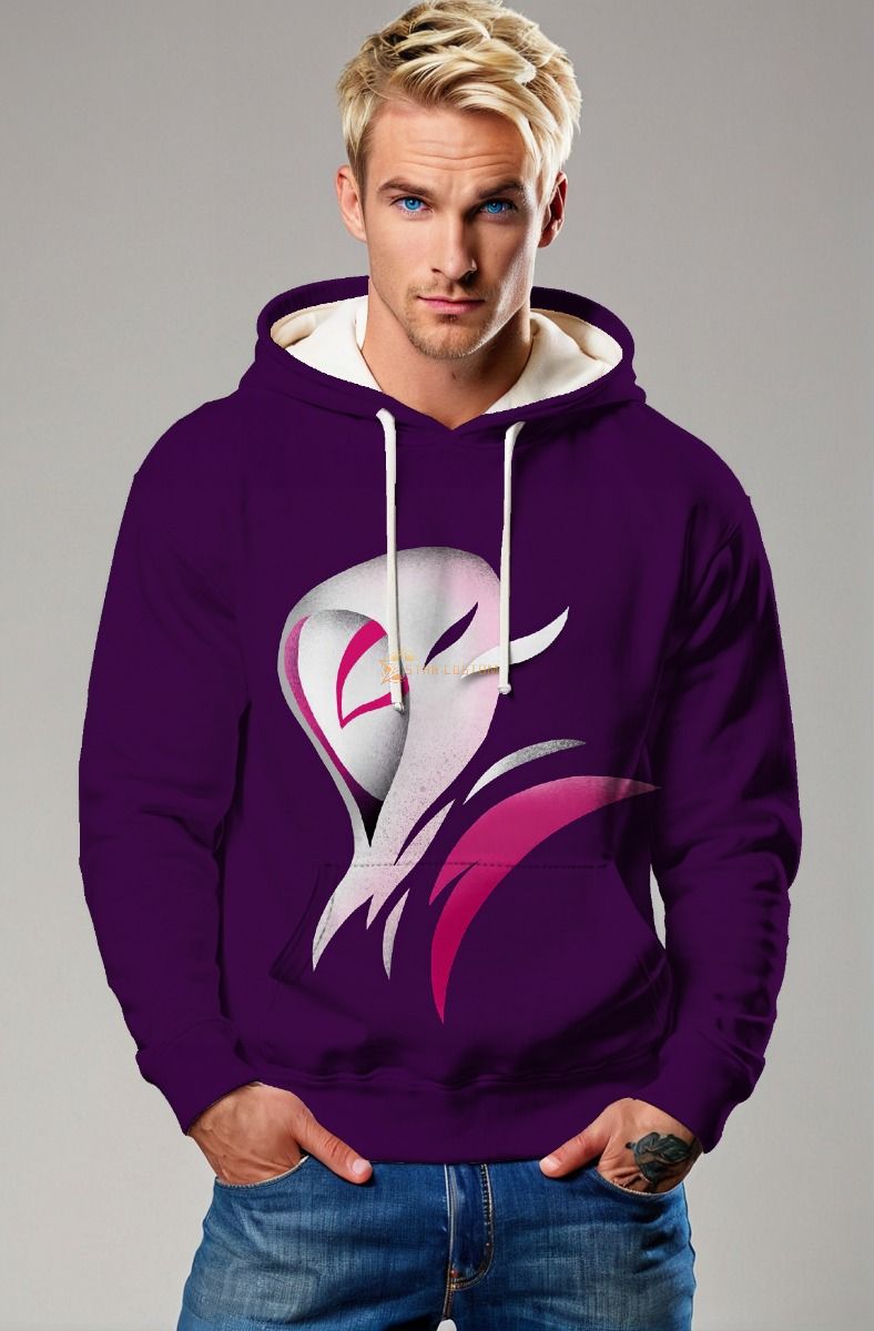 Abstract Phoenix Graphic Apparel – Purple Pullover Hoodie