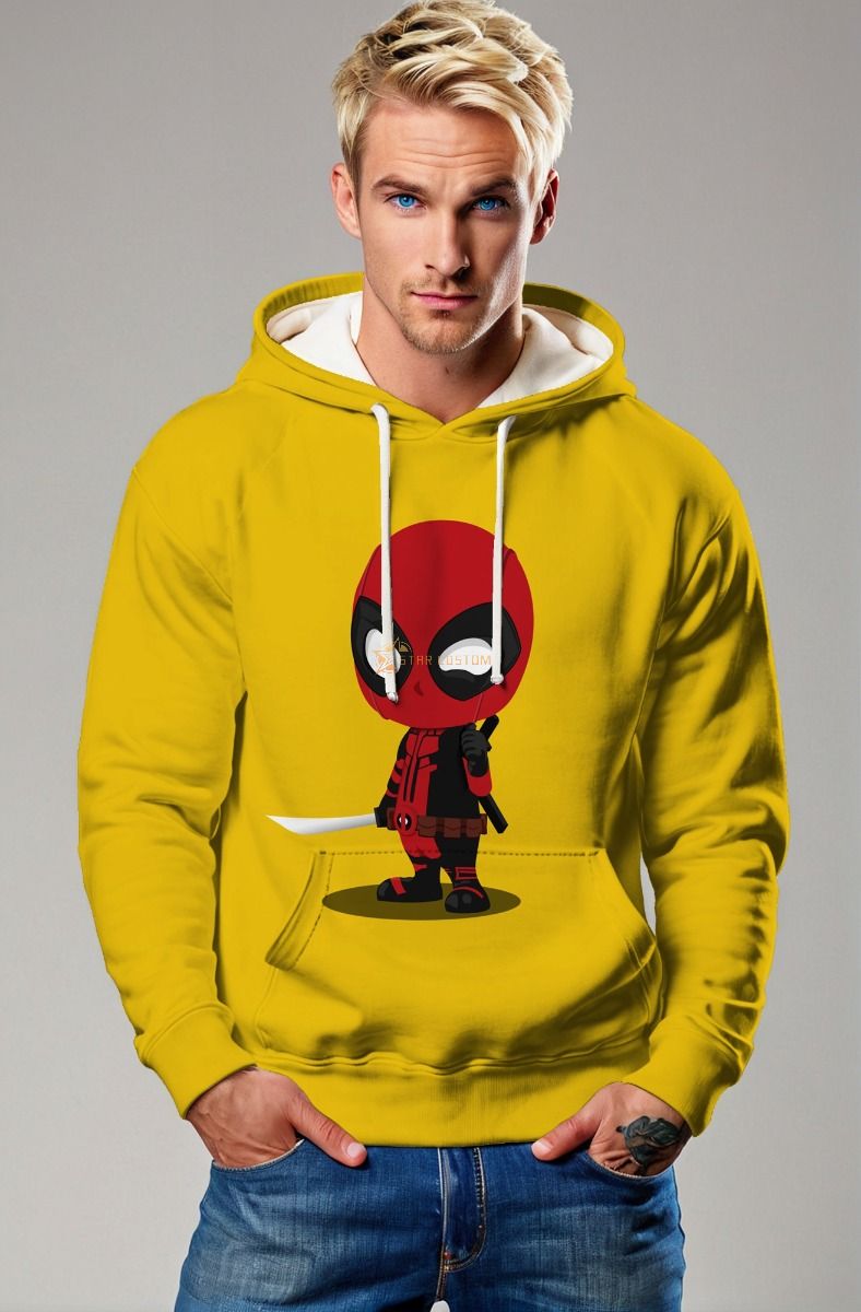 Mini Merc Graphic Apparel – Bright Yellow Pullover Hoodie