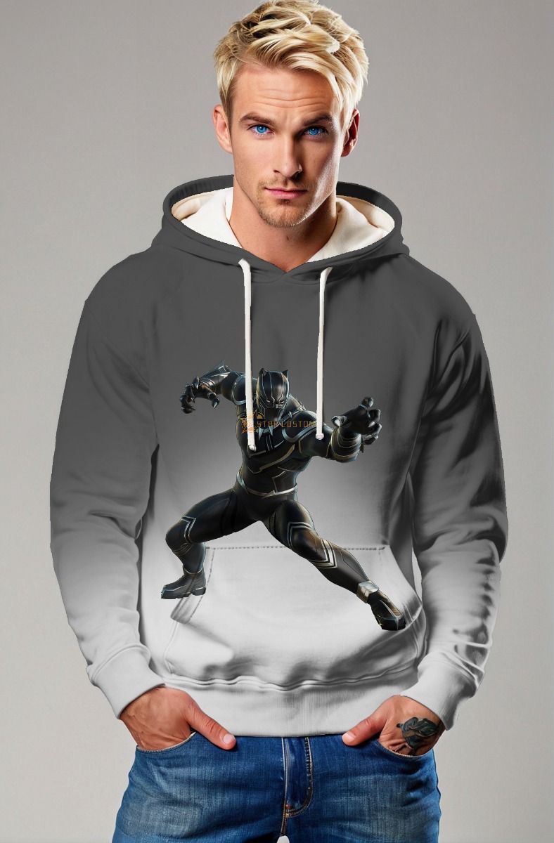 Black Panther Vibranium Strike Pullover Hoodie – Dark Gray